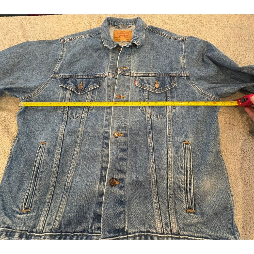 Vintage 90s Levi's 70507 Type III Trucker Jacket USA Made Large Denim Blue Faded - Picture 8 of 16